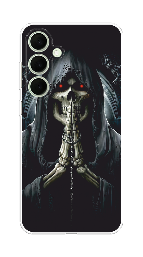

Чехол на Samsung Galaxy S25 Plus "Молитва", Серый, 2110450-1