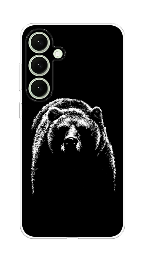 

Чехол на Samsung Galaxy S25 Plus "Медведь в ночи", Белый;черный, 2110450-1