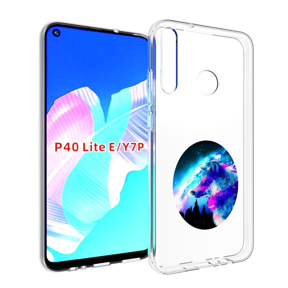 

Чехол бампер MyPads голубой волк для Huawei P40 Lite E., Прозрачный, Tocco