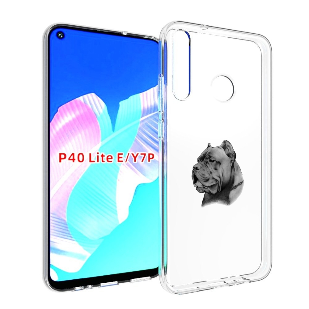 Чехол бампер MyPads грозный бульдог для Huawei P40 Lite E.