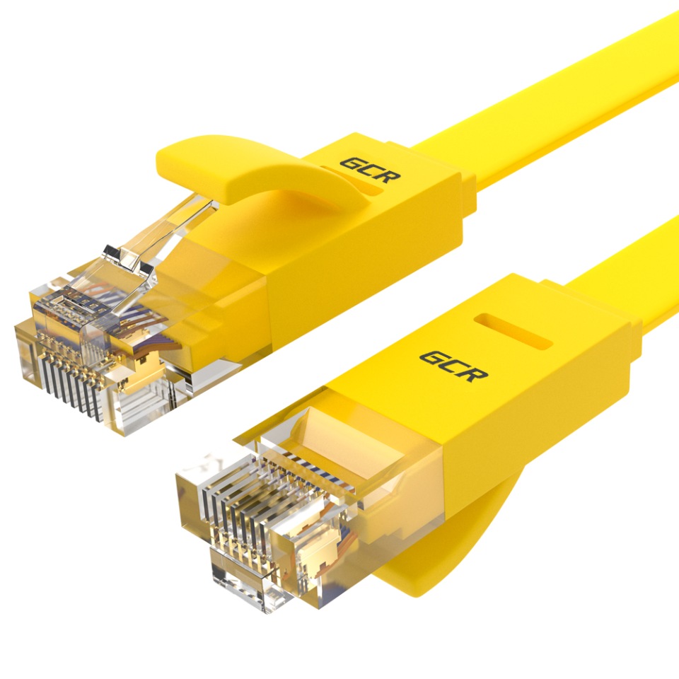 фото Кабель gcr rj45-rj45 0,15м m-m yellow (gcr-lnc622-0.15m)