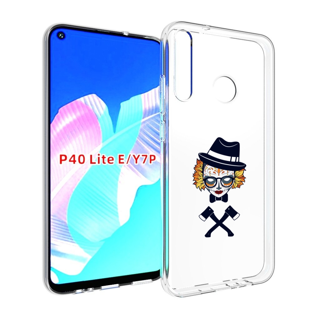 

Чехол бампер MyPads девушка в маске с топорами рисунок для Huawe, Прозрачный, Tocco