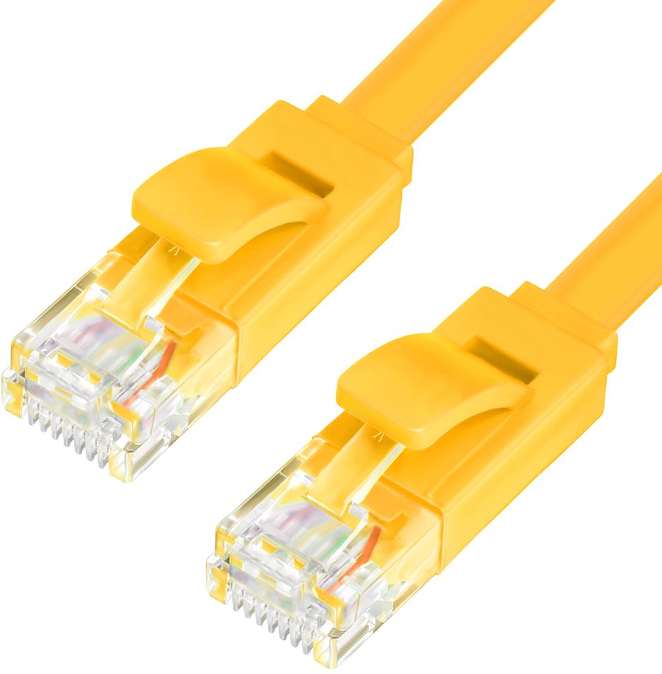 фото Кабель gcr rj45-rj45 0,5м m-m yellow (gcr-lnc622-0.5m)