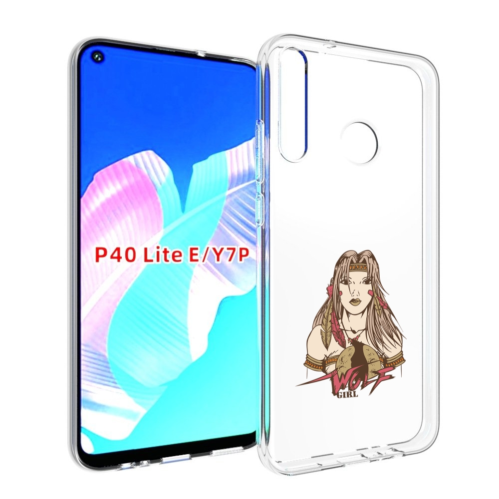 

Чехол бампер MyPads девушка волк для Huawei P40 Lite E., Прозрачный, Tocco