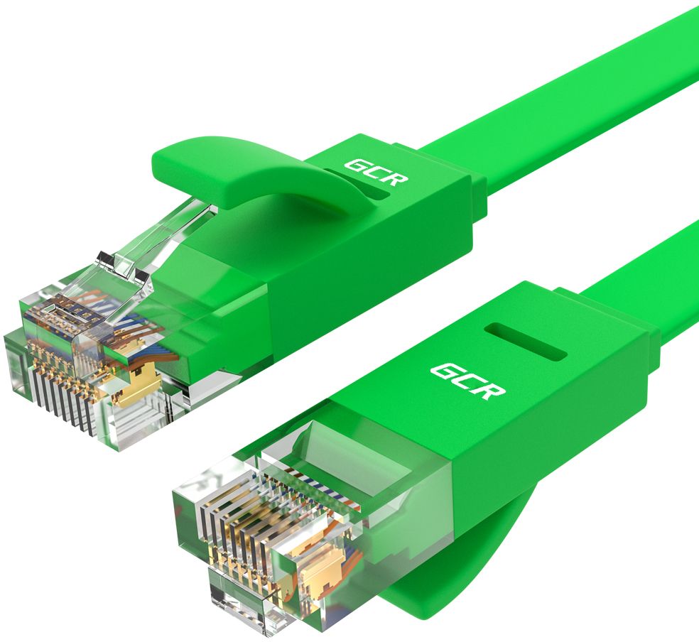 фото Кабель gcr rj45-rj45 0,15м m-m green (gcr-lnc625-0.15m)