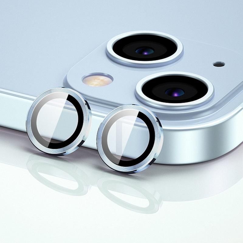 

Защитное стекло на камеру Remax GL-89 для Apple iPhone 15, синяя рамка, GL-89