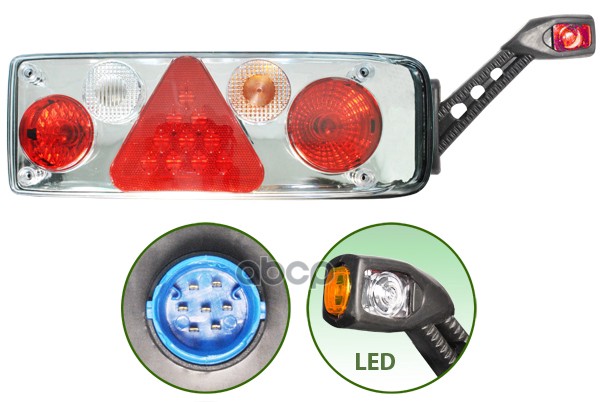 

M711421_фонарь Задний! Lh 7-Pin Фишка + Led Рог Kogel MARS Tech арт. M711421