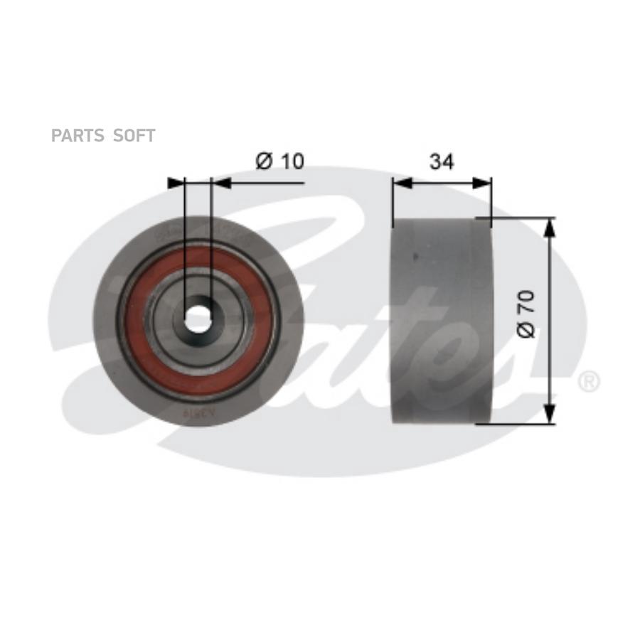 

GATES Ролик ГРМ GATES T42159