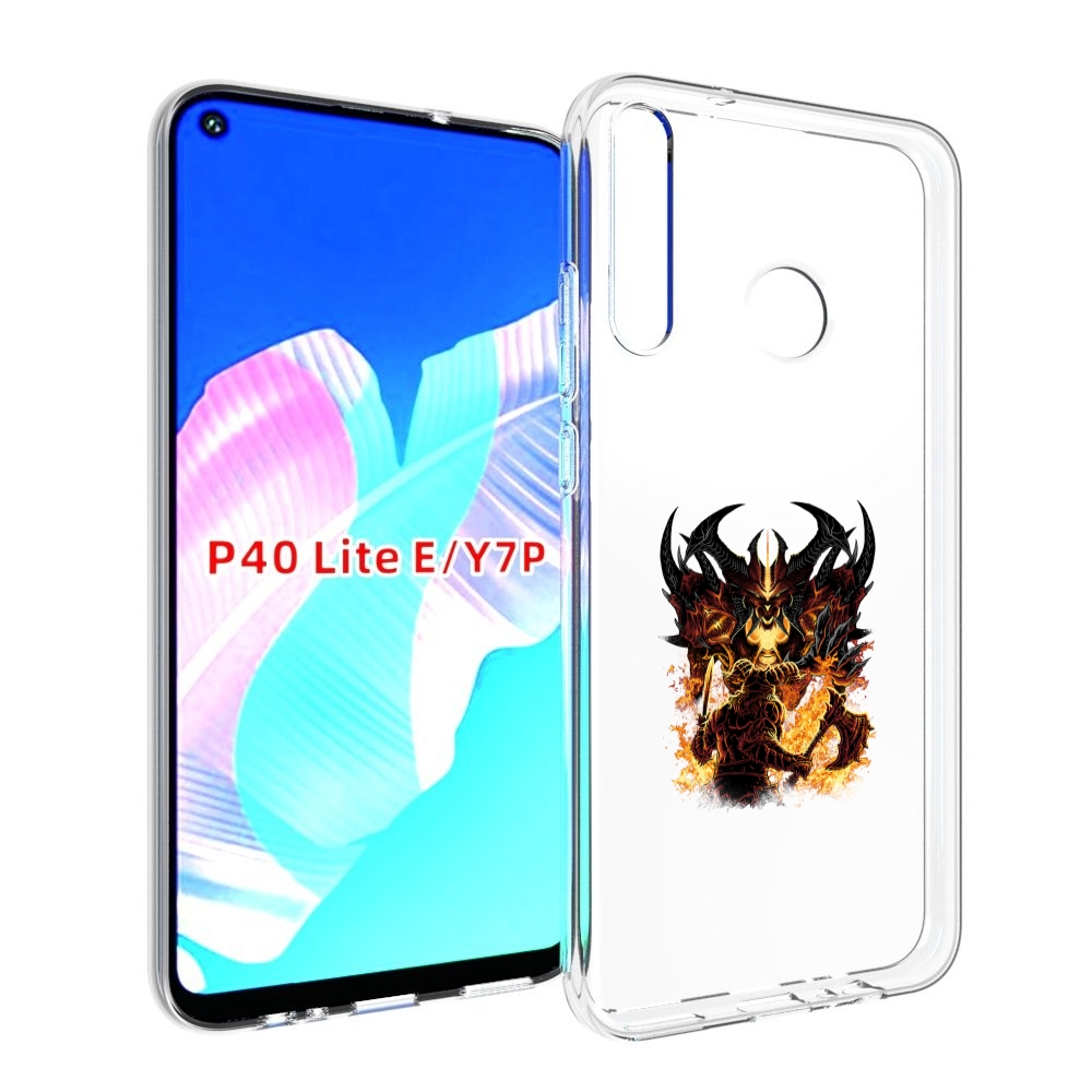 

Чехол бампер MyPads демон shadow fiend для Huawei P40 Lite E., Прозрачный, Tocco