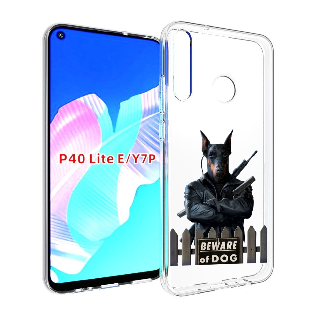 

Чехол бампер MyPads доберман для Huawei P40 Lite E., Прозрачный, Tocco