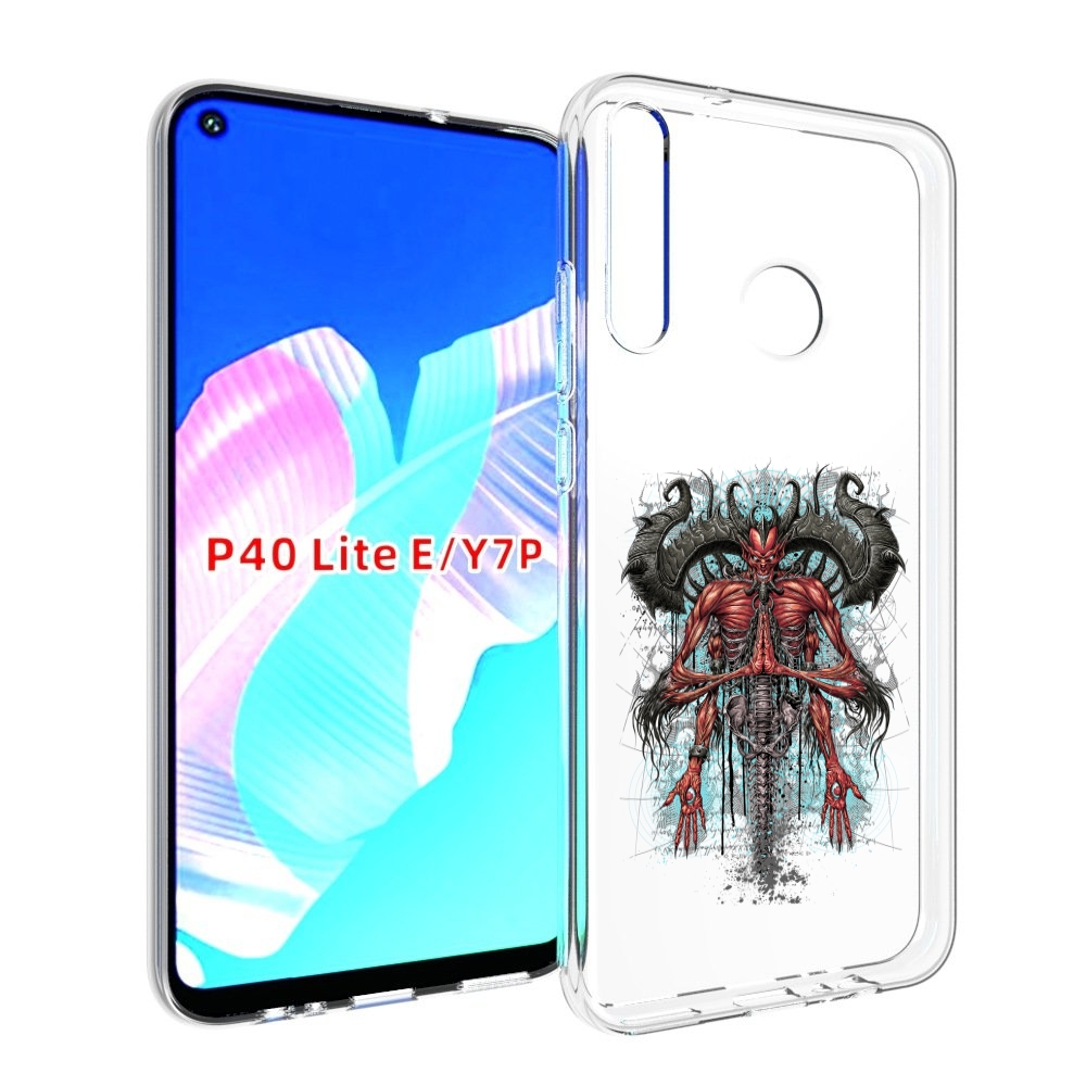 

Чехол бампер MyPads дьявол для Huawei P40 Lite E., Прозрачный, Tocco
