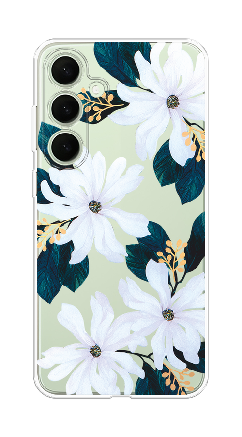 

Чехол на Samsung Galaxy S25 Plus "Delilah Flower", Зеленый;белый, 2110450-1