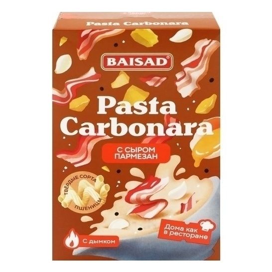 Макаронные изделия Baisad Pasta Сarbonara группа со сливочно-сырным соусом карбонара 270 г