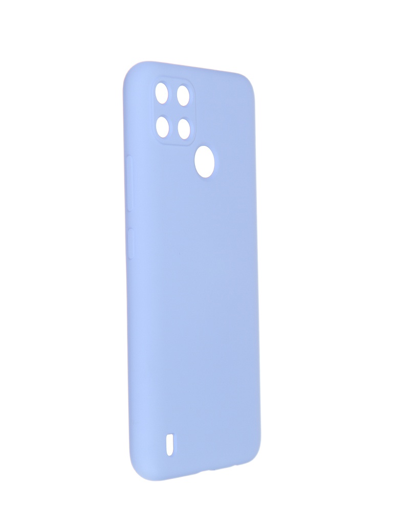 фото Чехол pero для realme c21y liquid silicone light blue pcls-0086-lb