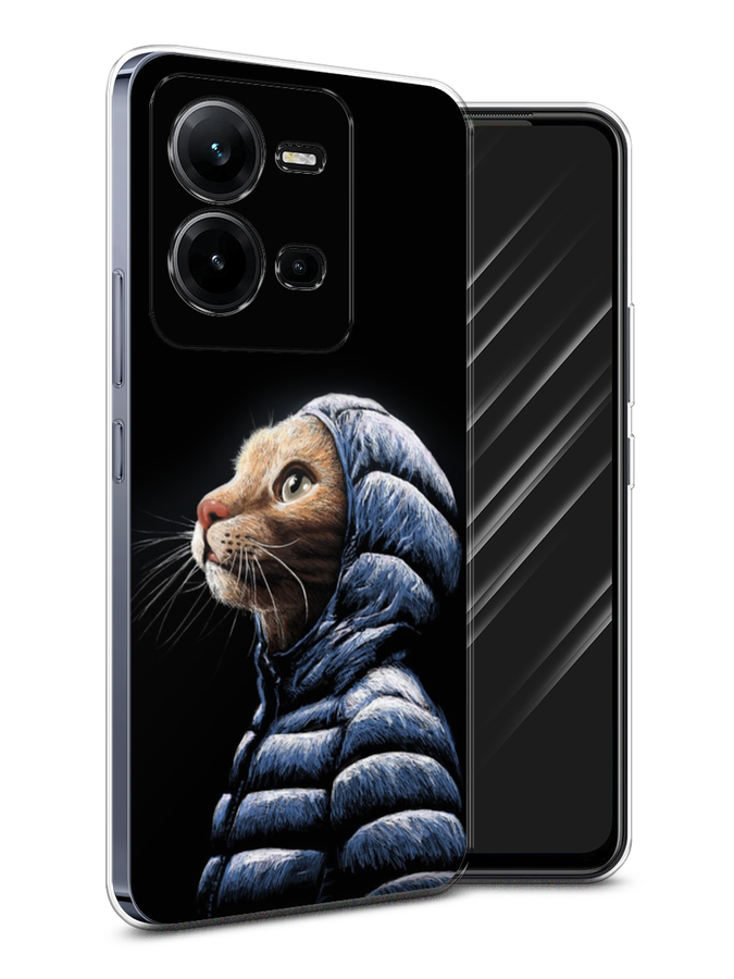 

Чехол Awog на Vivo V25 / Виво V25 "Кот в капюшоне", Черный;бежевый;синий, ok