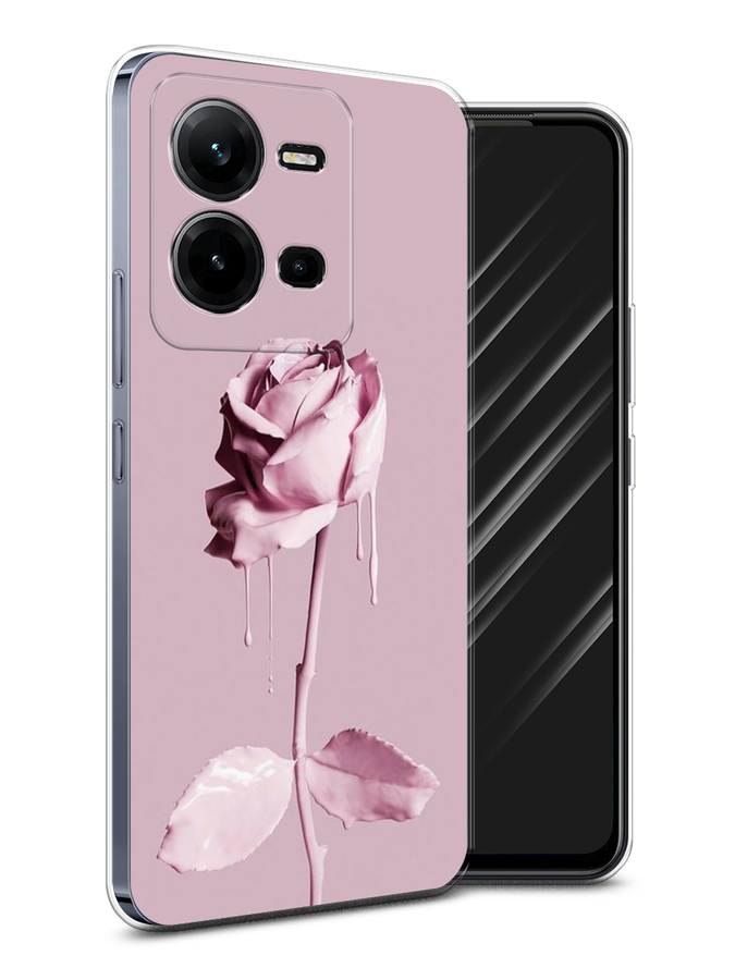 

Чехол Awog на Vivo V25 / Виво V25 "Роза в краске", Белый;розовый, ok