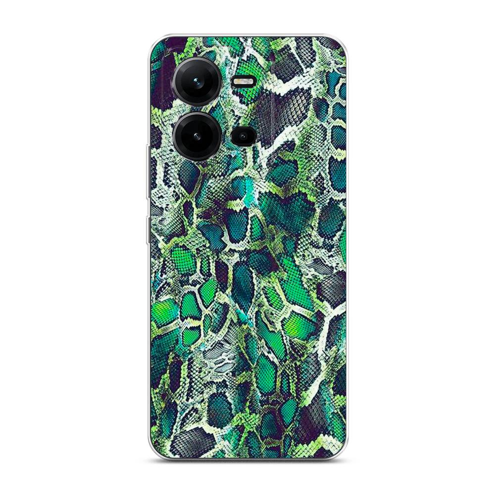 

Чехол Awog на Vivo V25 / Виво V25 "Зеленая кожа змеи", Зеленый;черный, ok