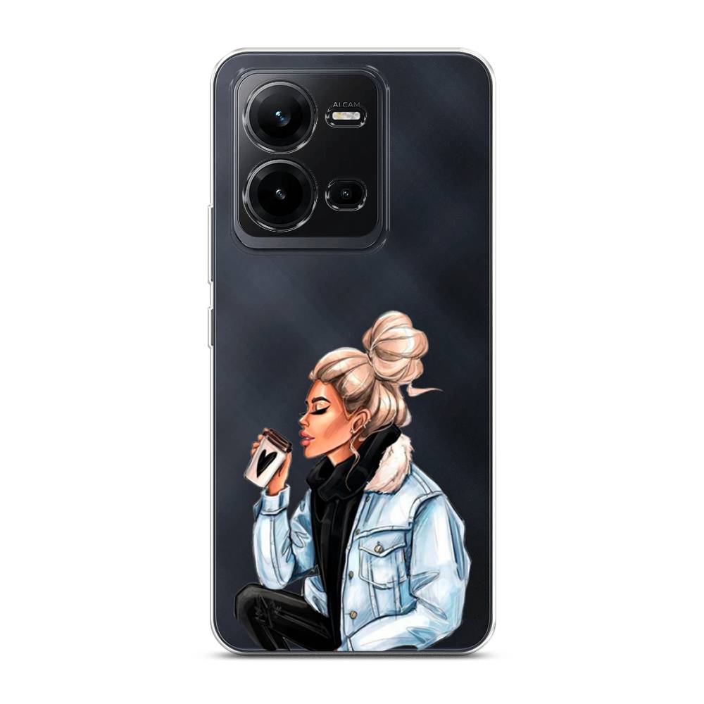 

Чехол Awog на Vivo V25 / Виво V25 "Cute girl", Коричневый;бежевый, ok