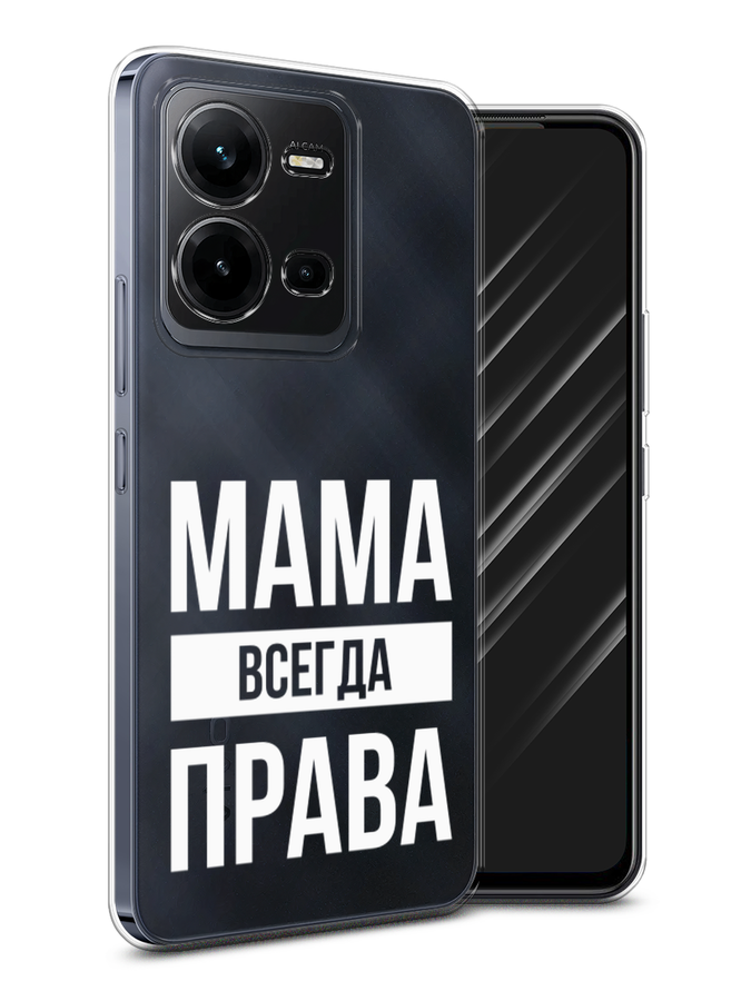

Чехол Awog на Vivo V25 / Виво V25 "Мама права", Серый;прозрачный;белый, ok