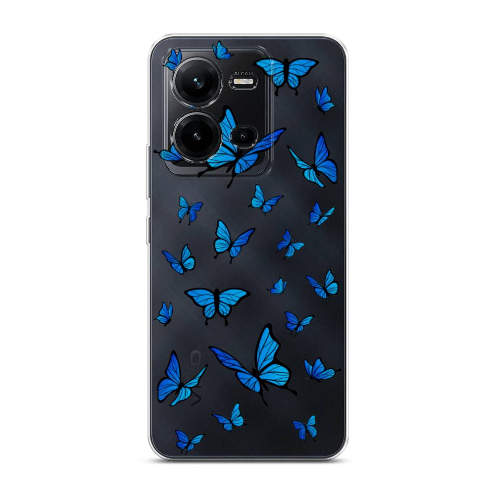 

Чехол Awog на Vivo V25 / Виво V25 "Синие бабочки", Синий;белый, ok