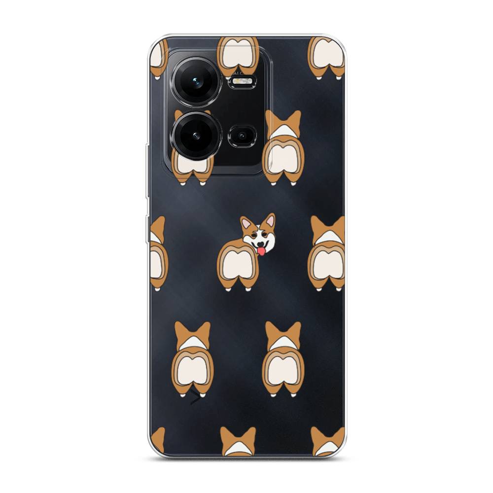 

Чехол Awog на Vivo V25 / Виво V25 "Милый корги фон", Белый;бежевый;коричневый, ok