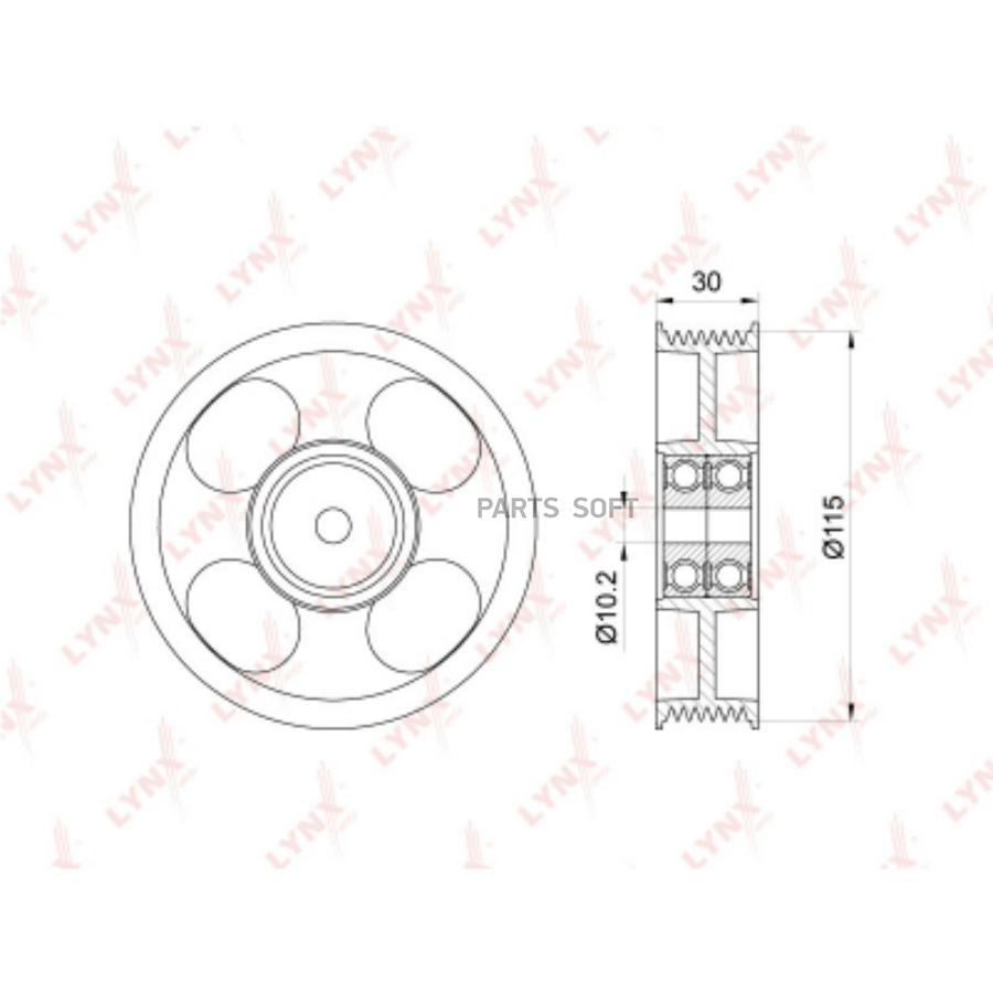 

Ролик руч.ремня TOYOTA Land Cruiser Prado(120) 4.0 02-09 / RAV 4 III 2.0-2.4 05=>