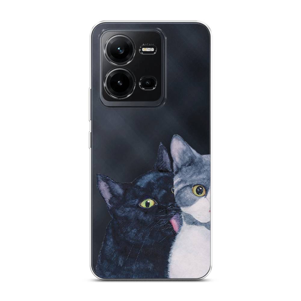 

Чехол Awog на Vivo V25 / Виво V25 "Кошачья любовь", Синий, ok