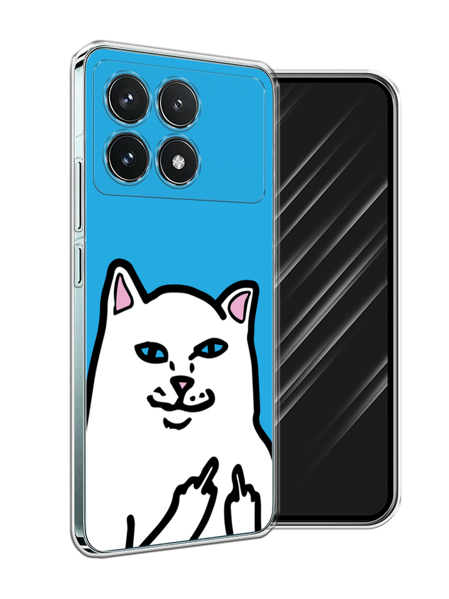

Чехол Awog на Xiaomi Redmi K70 Pro 5G "Кот жесть", Белый;голубой;черный, 320750-1