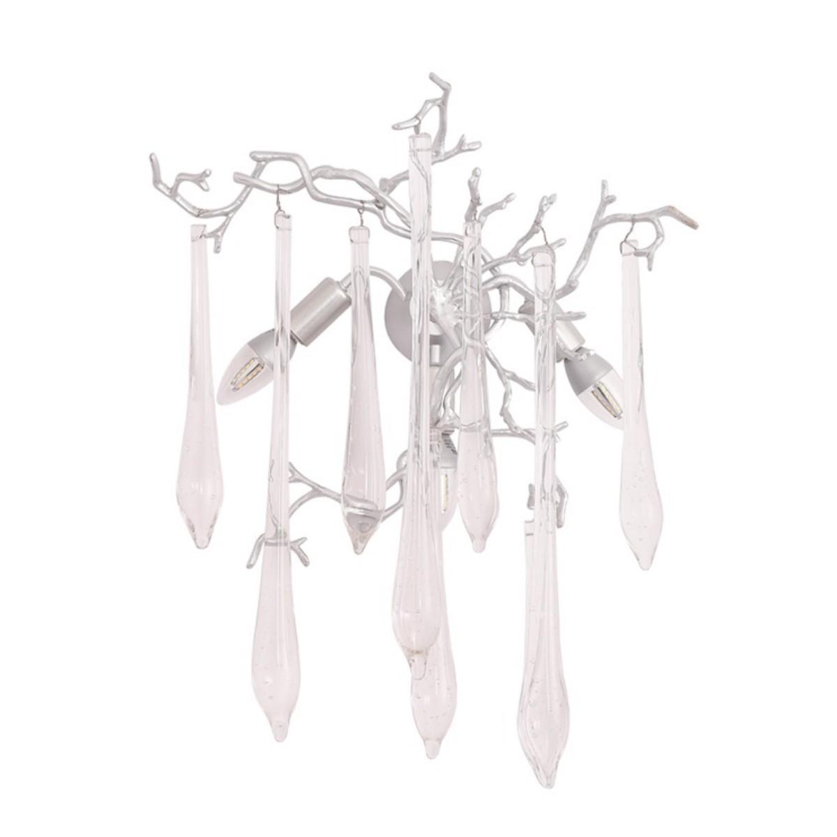 

Настенный светильник Crystal Lux REINA AP3 SILVER PATINA