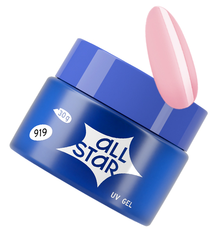 

Гель для моделирования ногтей ALL STAR Delicate Pink Натуральный розовый 30 г, 900