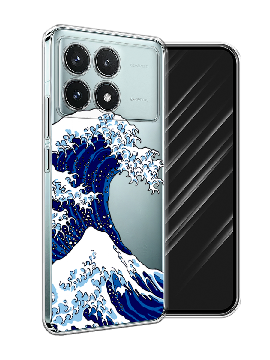 

Чехол Awog на Xiaomi Redmi K70 Pro 5G "Волна в Канагаве", Синий;белый, 320750-1