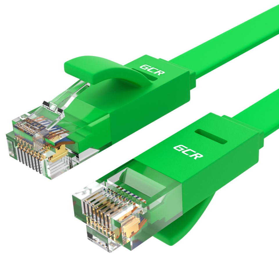 фото Кабель gcr rj45-rj45 10м m-m green (gcr-lnc625-10.0m)