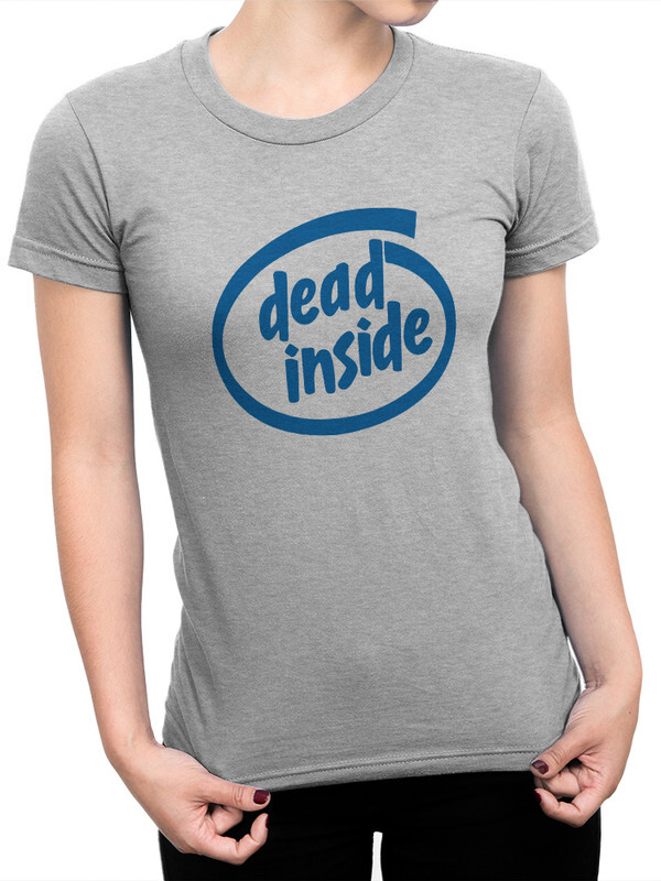 

Футболка женская Dream Shirts Я Мертв Внутри - I'm Dead Inside серая S, Я Мертв Внутри - I'm Dead Inside