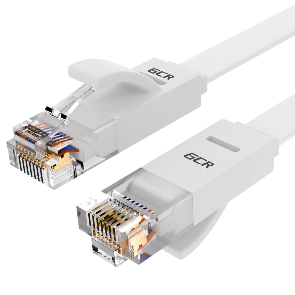 фото Кабель gcr rj45-rj45 m-m white (gcr-51785)