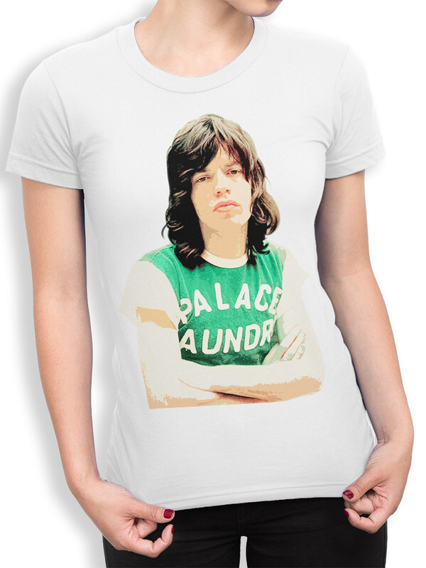 

Футболка женская Dream Shirts Мик Джаггер белая S, Мик Джаггер