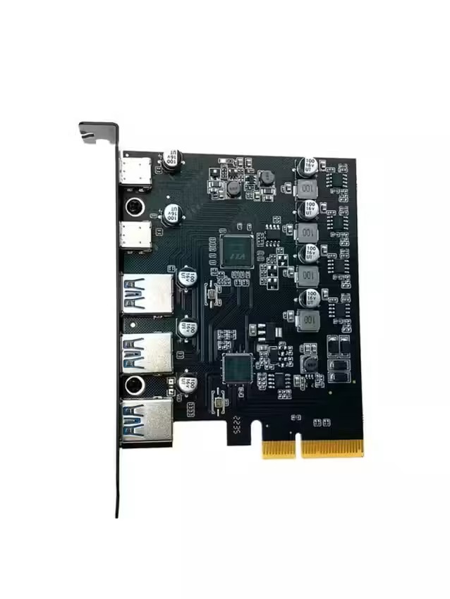 

PCI-e контроллер NoBrand 4X, Контроллер PCI-E 4X, USB 3,2 Gen 2, 20 Гбит/с, 5 портов