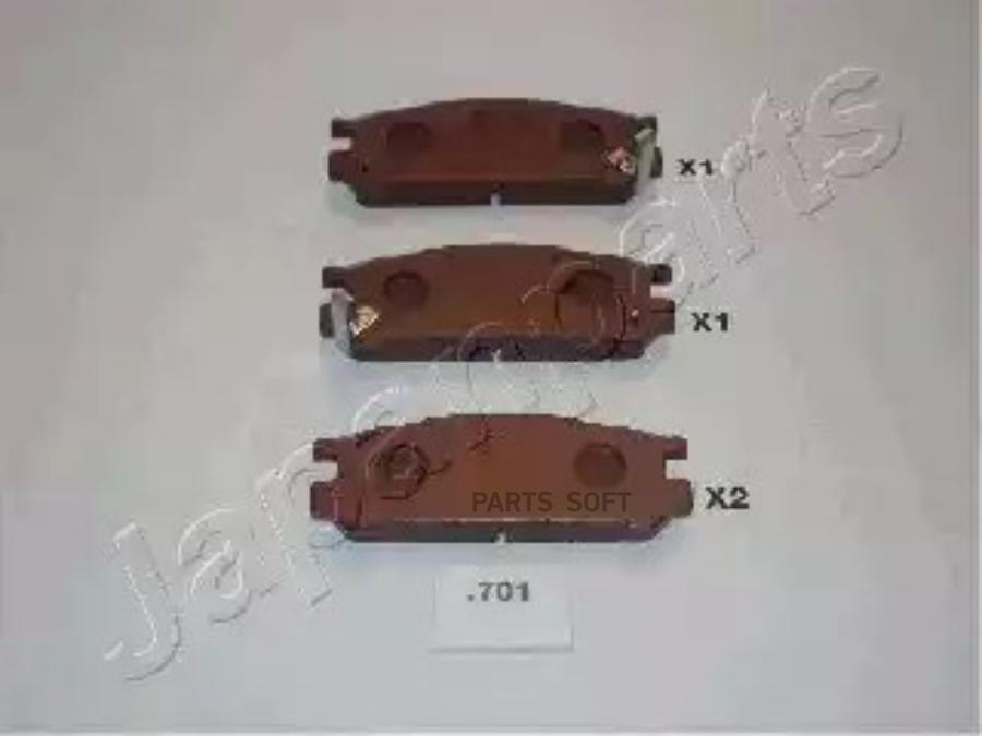 Тормозные колодки Japanparts PP701AF