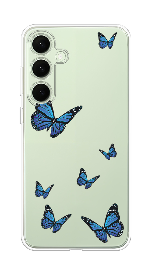 

Чехол на Samsung Galaxy S25 Plus "Blue butterflies", Синий;черный, 2110450-1