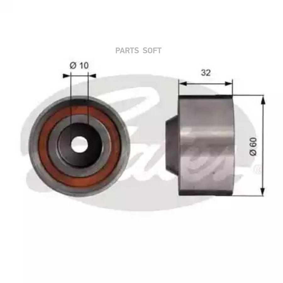 

GATES Ролик обводной приводного ремня GATES T42017