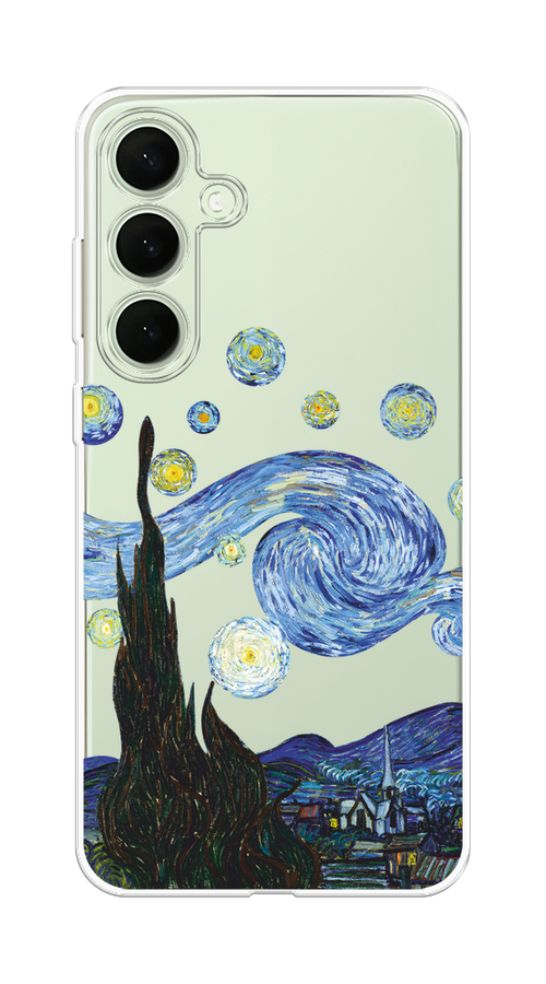 

Чехол на Samsung Galaxy S25 Plus "Ночь Ван Гога", Голубой;синий;черный, 2110450-1