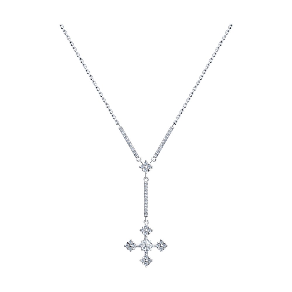 

Колье из серебра с фианитом 55 см SKLV 94070296