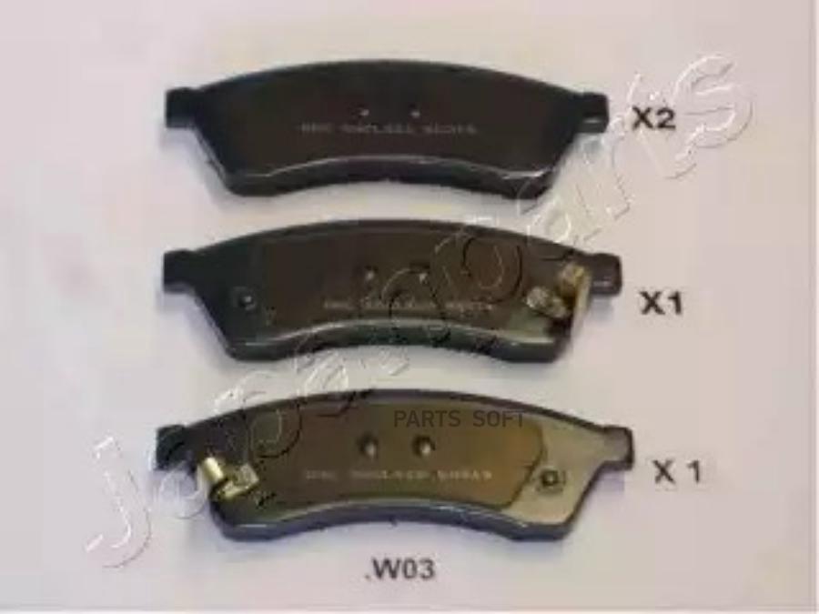 

Тормозные колодки Japanparts PPW03AF