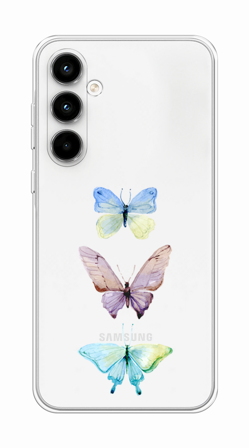

Чехол на Samsung Galaxy A35 5G "Акварельные бабочки", Бирюзовый;розовый, 2109350-1