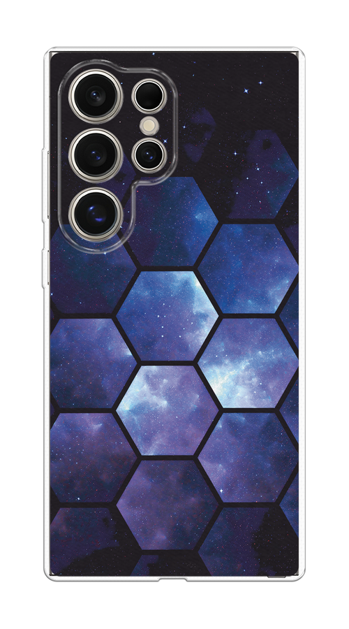 

Чехол на Samsung Galaxy S25 Ultra "Соты космос", Черный;фиолетовый, 2110550-1