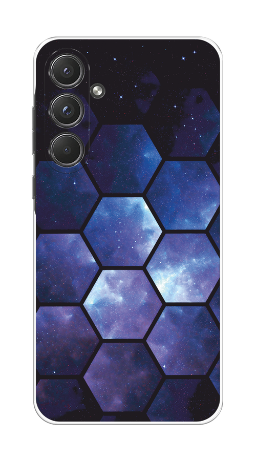 

Чехол на Samsung Galaxy A55 5G "Соты космос", Черный;фиолетовый, 2109450-1