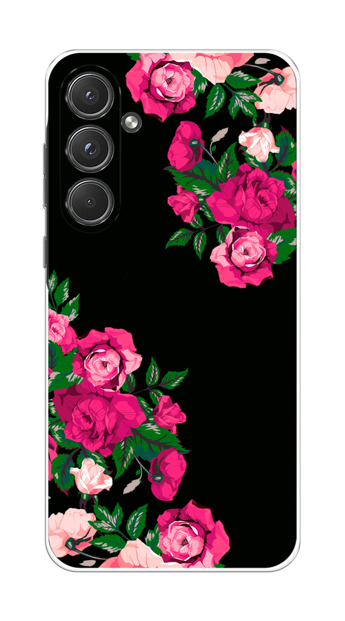 

Чехол на Samsung Galaxy A55 5G "Розы фуксия", Черный;розовый;зеленый, 2109450-1