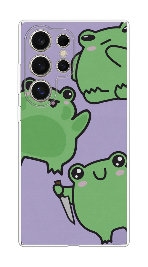 

Чехол на Samsung Galaxy S25 Ultra "Опасные лягушата", Фиолетовый;зеленый;черный, 2110550-1