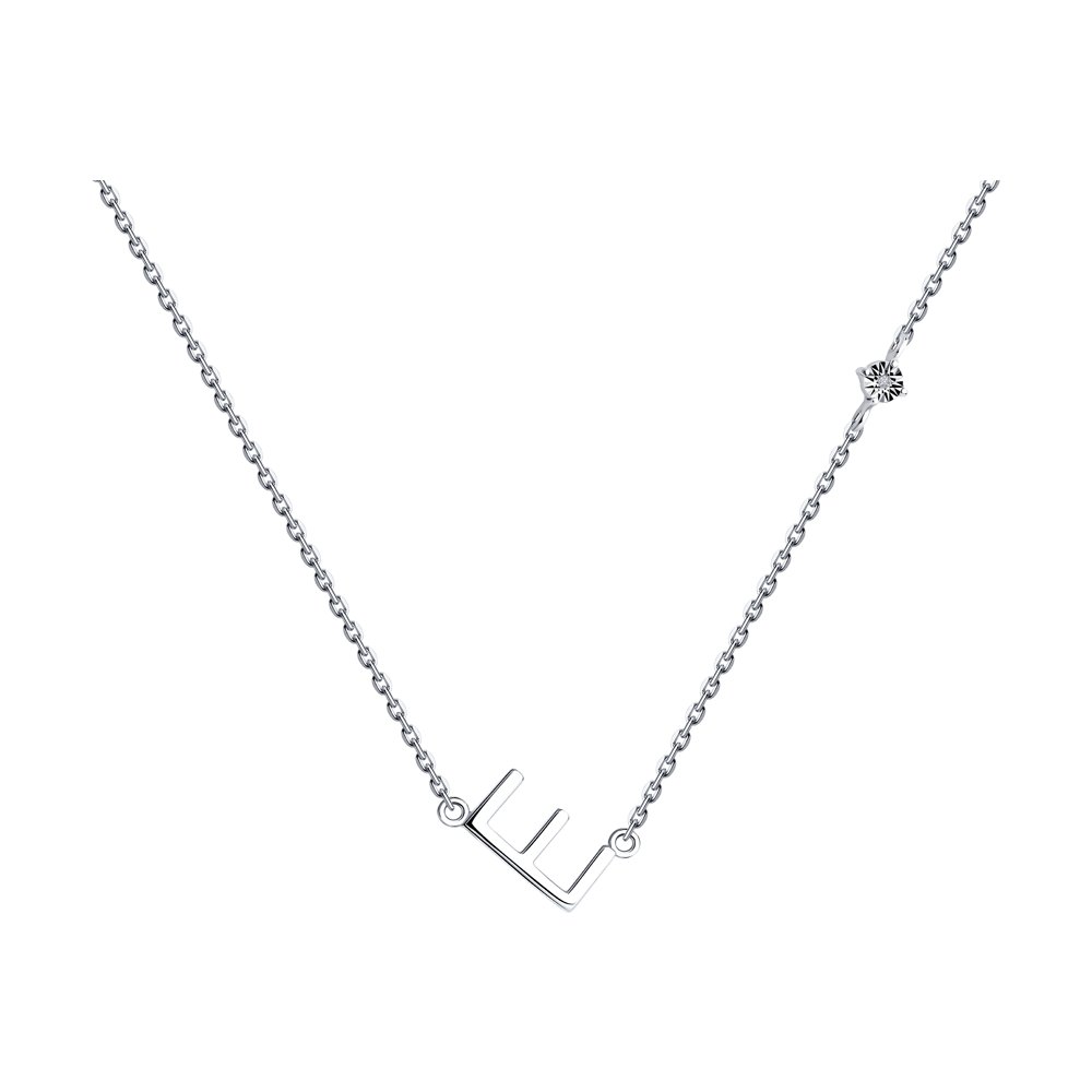 

Колье из серебра 45 см SOKOLOV 87070026, бриллиант, 87070026