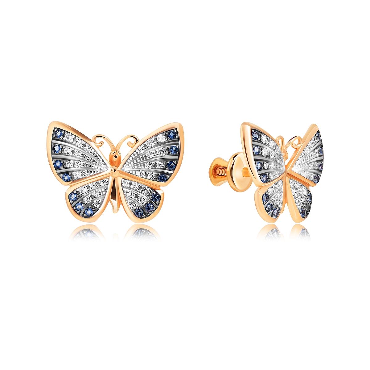 

Серьги пусеты из серебра VALTERA 118429, фианит, 118429