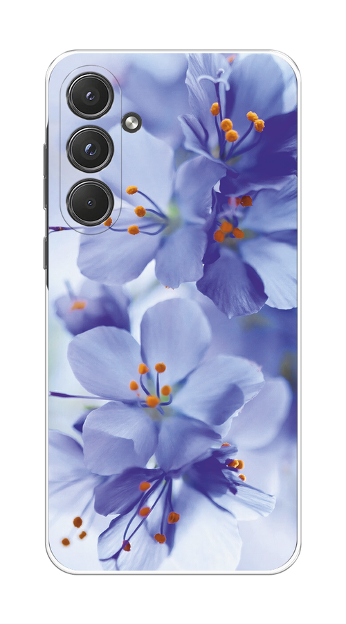 

Чехол на Samsung Galaxy A55 5G "Фиолетовые цветки", Фиолетовый;синий, 2109450-1